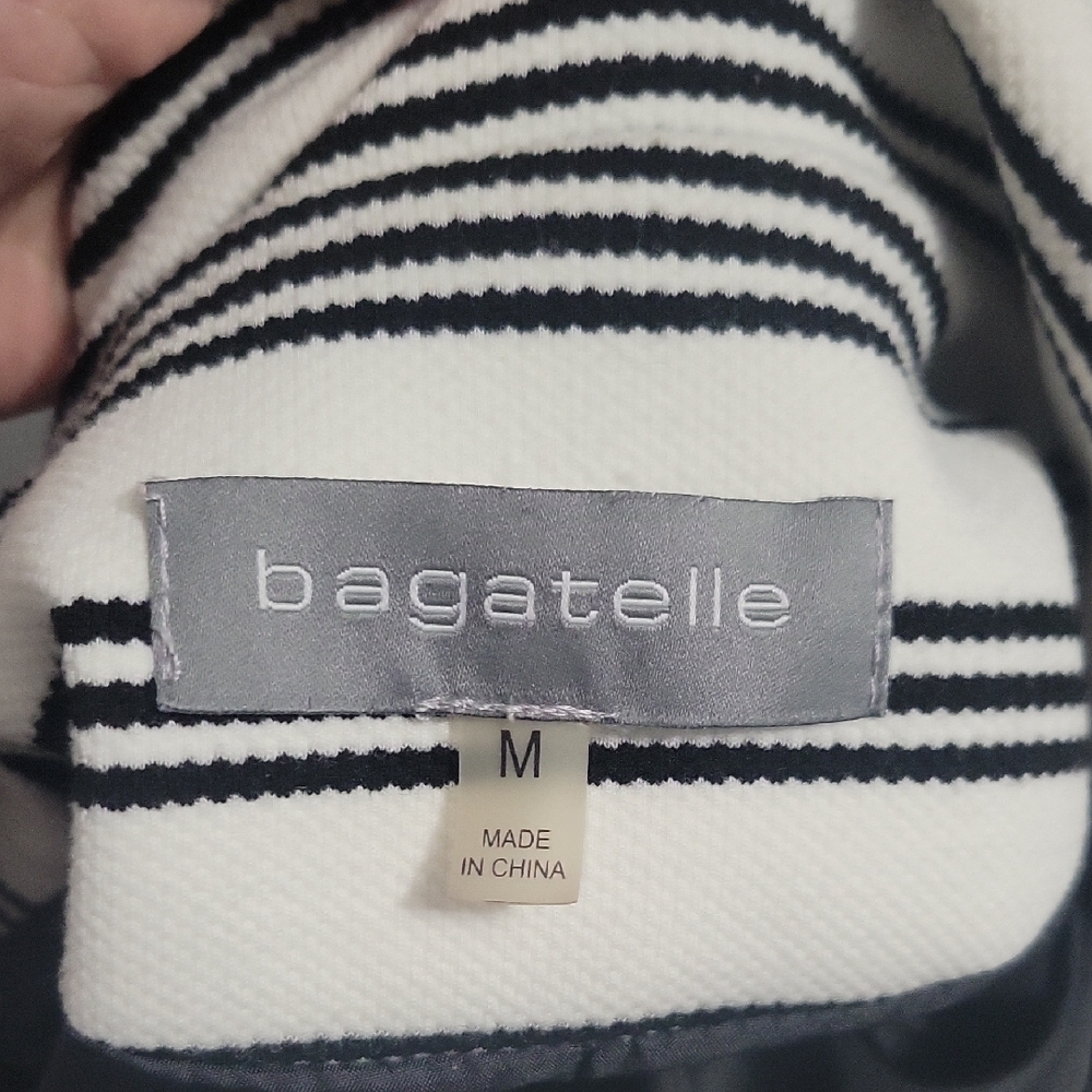 bagatelle Black and White Striped Blazer Jacket - Picture 4 of 6